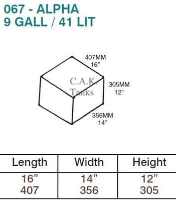 41 LITRE AQUA TANK & HATCH