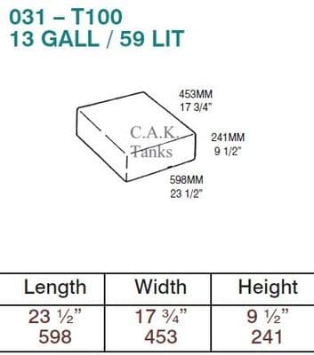 64 LITRE AQUA TANK & HATCH
