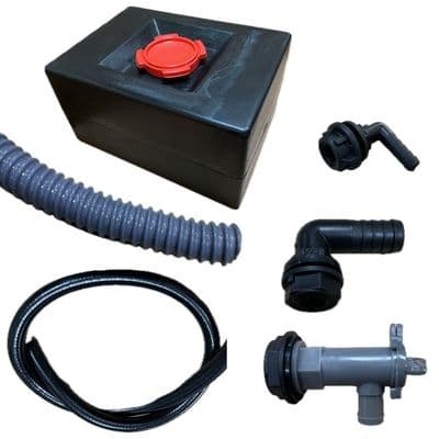 68 Litre Waste Water Tank Kit with Red Access Cap