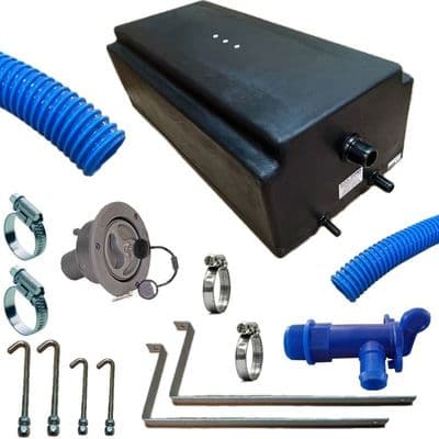 70L FRESH WATER TANK KIT - Red Cap - LWB MERCEDES SPRINTER, VW CRAFTER 06-17- GREY FILLER