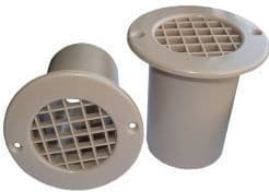 75 mm OD ROUND 35mm TAIL VENT GREY