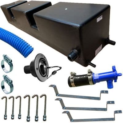 75L Underslung Fresh Water Tank Kit VW Crafter 2017 Onwards FWD MWB LWB Campervan - Black Filler