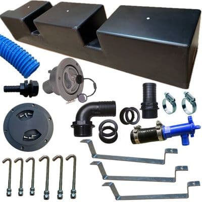 75L Underslung Fresh Water Tank Nut-in Kit  VW Crafter 2017 FWD MWB LWB Campervan - Grey Filler