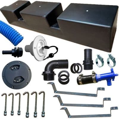 75L Underslung Fresh Water Tank Nut-in Kit  VW Crafter 2017 FWD MWB LWB Campervan - White Filler