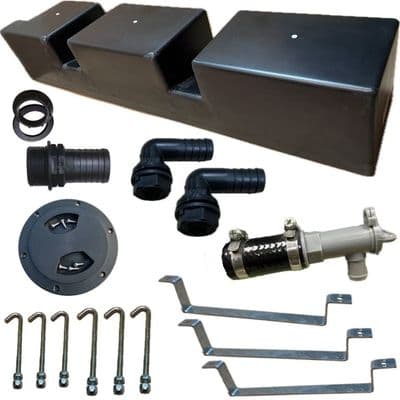 75L Underslung Waste Water Tank Nut-in Fittings Kit VW Crafter 2017 + FWD MWB LWB Campervan