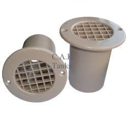 75mm OD ROUND 75mm LONG TAIL VENT BEIGE