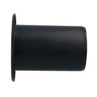 75mm OD ROUND LONG TAIL GAS DROP OUT VENT BLACK