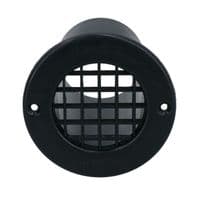75mm OD ROUND LONG TAIL GAS DROP OUT VENT BLACK