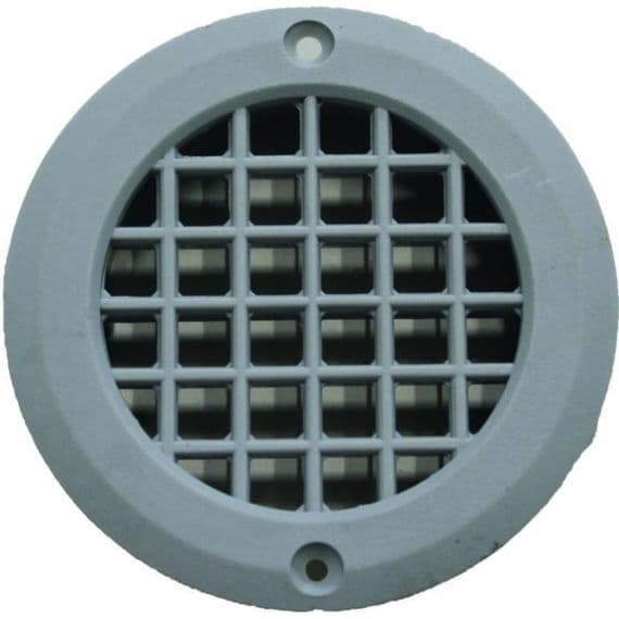 75mm OD ROUND SHORT TAIL DROP VENT GREY