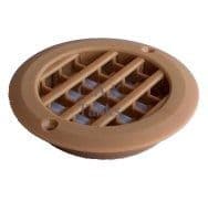 75mmOD LOUVRED ROUND SHORT TAIL VENT BEIGE