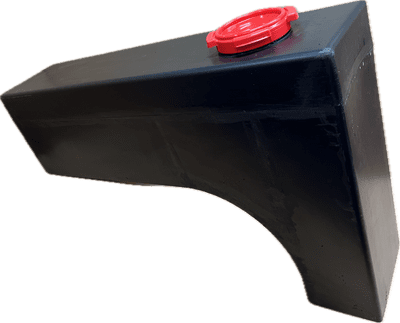 80 Litre Wheelarch Water Tank with Mounting Brackets and fitting kit Red Access Cap Right or Left