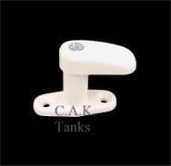 COLLARED TURN BUTTON CATCH 26mm WHITE