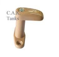 COLLARED TURN BUTTON CATCH 35mm BEIGE