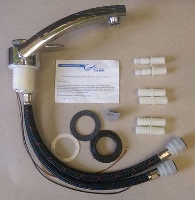 Comet FLORENZ Square Microswitched Single Lever Mixer Tap (12mm  Push Fit Tails) + Adaptors