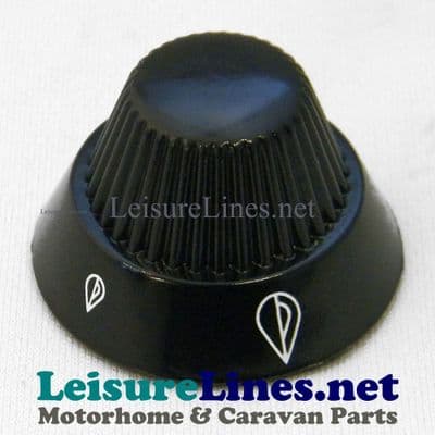 Dometic SMEV Spare 9222, 8123 & 8022 Gas Valve Control Knob Black
