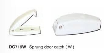 DOOR RETAINING CATCH SPRUNG - WHITE Motorhome Garage Door Retainer