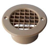 DROP VENT 75 mm OD ROUND 35mm TAIL VENT BEIGE