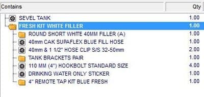 DUCATO 1 & 2, C25, TALBOT EXPRESS MOTORHOME FRESH WATER TANK + FITTING KIT + WHITE FILLER CAP