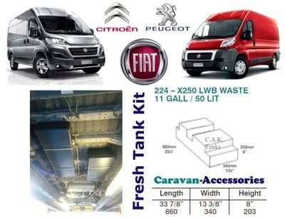 Ducato Boxer Relay Euro 6 MWB Fresh Water Tank (BLACK Filler)