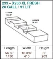 Ducato Boxer Relay XLWB X250 X290 Fresh Water Tank - 91 Litres - WHITE Filler