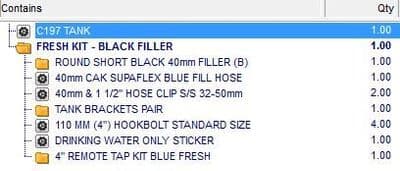 DUCATO RELAY BOXER LWB MOTORHOME FRESH WATER TANK + FITTING KIT + BLACK FILLER CAP