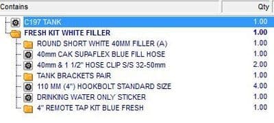 DUCATO RELAY BOXER LWB MOTORHOME FRESH WATER TANK + FITTING KIT + WHITE FILLER CAP