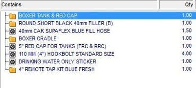 DUCATO RELAY BOXER MOTORHOME FRESH WATER TANK + FITTING KIT + BLACK FILLER CAP + RED ACCESS HATCH