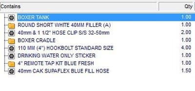 DUCATO RELAY BOXER MOTORHOME FRESH WATER TANK & FITTING KIT + WHITE FILLER CAP