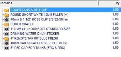 DUCATO RELAY BOXER MOTORHOME FRESH WATER TANK + FITTING KIT + WHITE FILLER CAP + RED ACCESS HATCH