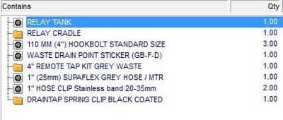 DUCATO RELAY BOXER MOTORHOME WASTE WATER TANK + FITTING KIT