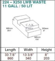 DUCATO, RELAY, BOXER WASTE WATER TANK KIT