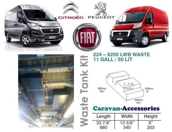 DUCATO, RELAY, BOXER WASTE WATER TANK KIT