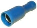 FEMALE INSULATED BULLET CRIMP TERMINAL BLUE 6.3MM  X10