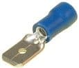 MALE CRIMP TERMINAL BLUE 6.3MM  X10