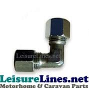 ELBOW GAS PLATED FITTING 10mm OLIVE