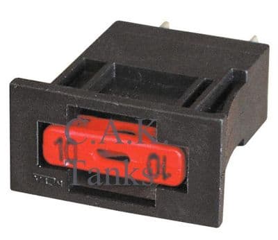 ENCASED PANEL MOUNT FUSEHOLDER & 10A BLADE FUSE
