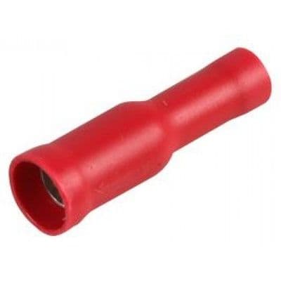 FEMALE BULLET CRIMP RED 4.0MM  X10