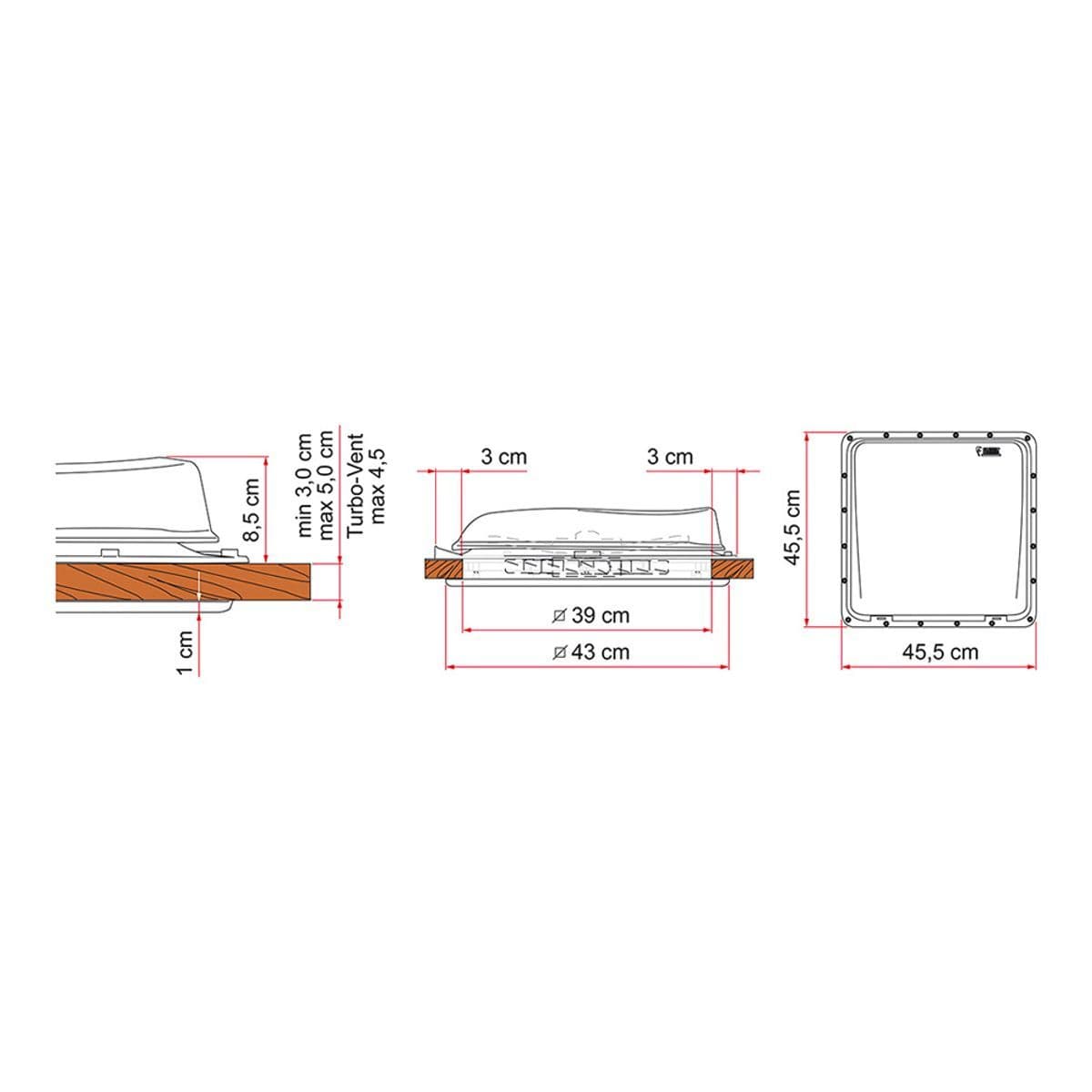 thumbnail interactive-video image 1 of Fiamma VENT160 Roof Hatch For Motorhome & Caravan – 40x40 Cm Crystal Clear Skylight 1 of 4