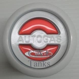 Gas LPG Fill Point housing recessed 70mm + cap - White