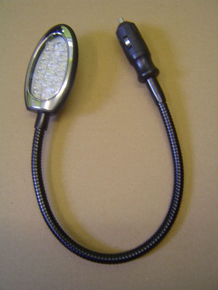 cigarette lighter reading light FLEX-STALK 325mm MAP LAMP PLUG IN BLACK GREY