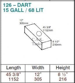 FRESH WATER TANK + RED CAP + FITTING KIT + WHITE FILLER FOR FORD TRANSIT MOTORHOME CONVERSION