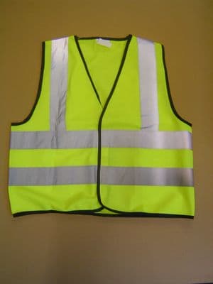HI VIZ VIS YELLOW SAFETY VEST CHILD 10-13