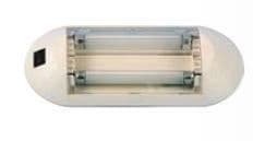 LOW PROFILE ROUND END LIGHT 2 x 4W FLUORESCENT WHITE