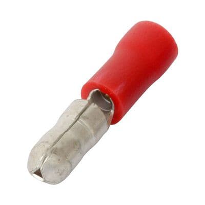 MALE BULLET CRIMP RED 4.0MM  X10