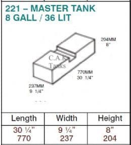 MASTER MOVANO MOTORHOME WASTE WATER TANK + FITTING KIT