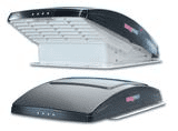 MaxxFan Deluxe Hooded Fan Roof Vent Tinted