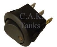 MINI ROCKER SWITCH AMBER DOT