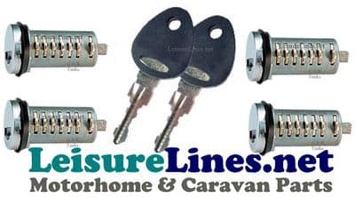 NEW LOCK KIT 4 X LOCK 2 X KEYS 5005