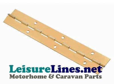 PIANO HINGE 2MTR 2 X 16MM LEAVES Brass plated