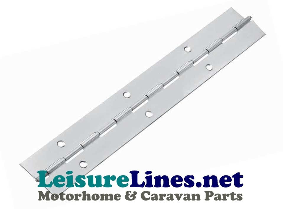 Stainless Steel Boat Piano Hinge - 45" Length X 2" Wide, 16 Gauge, Part #048-1711 (44 Mounting Holes)